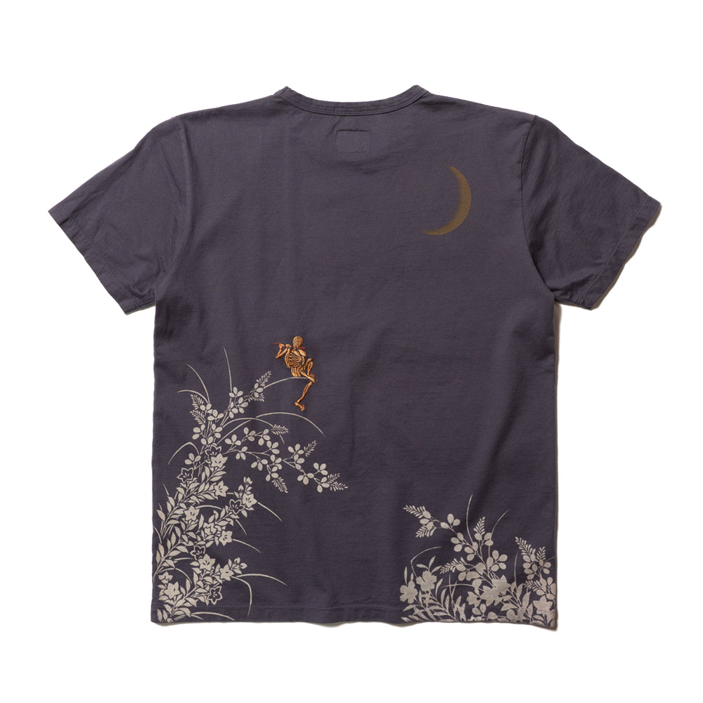 笛吹き骸骨 半袖Tシャツ