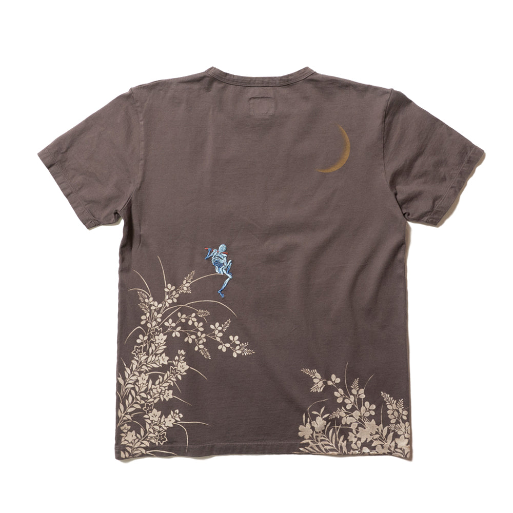 笛吹き骸骨 半袖Tシャツ