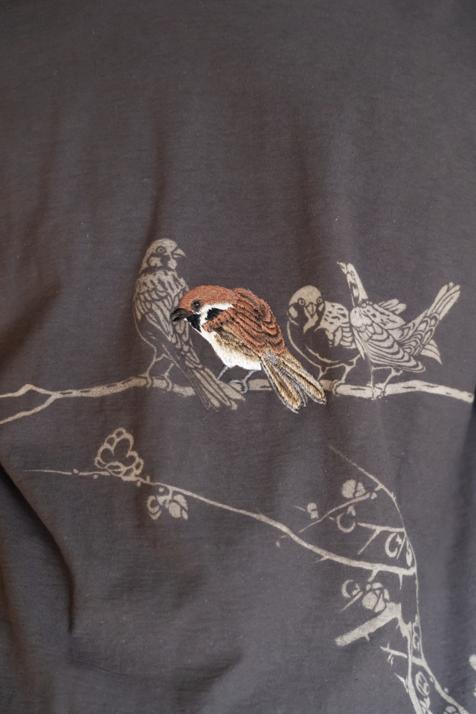 Sparrow and plum  T-shirt