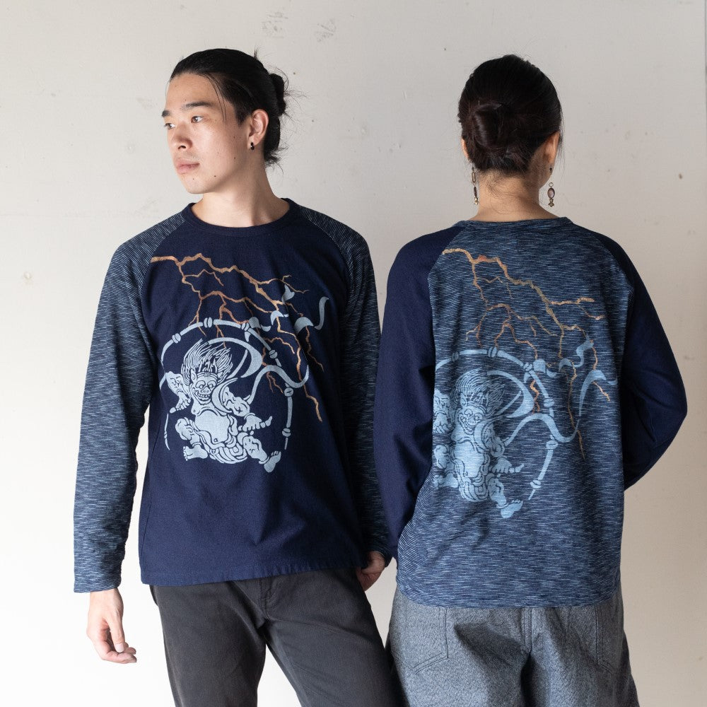 Fujin Raijin Kasuri Weave Raglan T-shirt