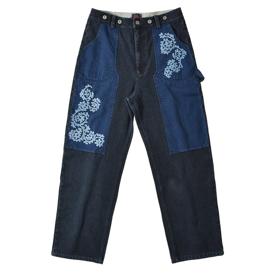 蛸唐草刺子ファーマーパンツ