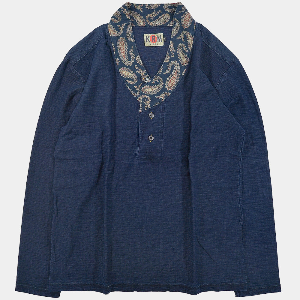Paisley KIMONO Collar T-shirt