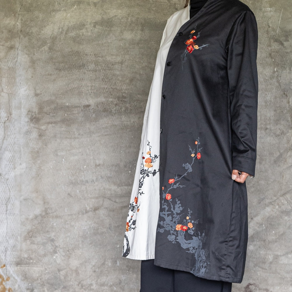 枝梅サイド折り込みワンピース