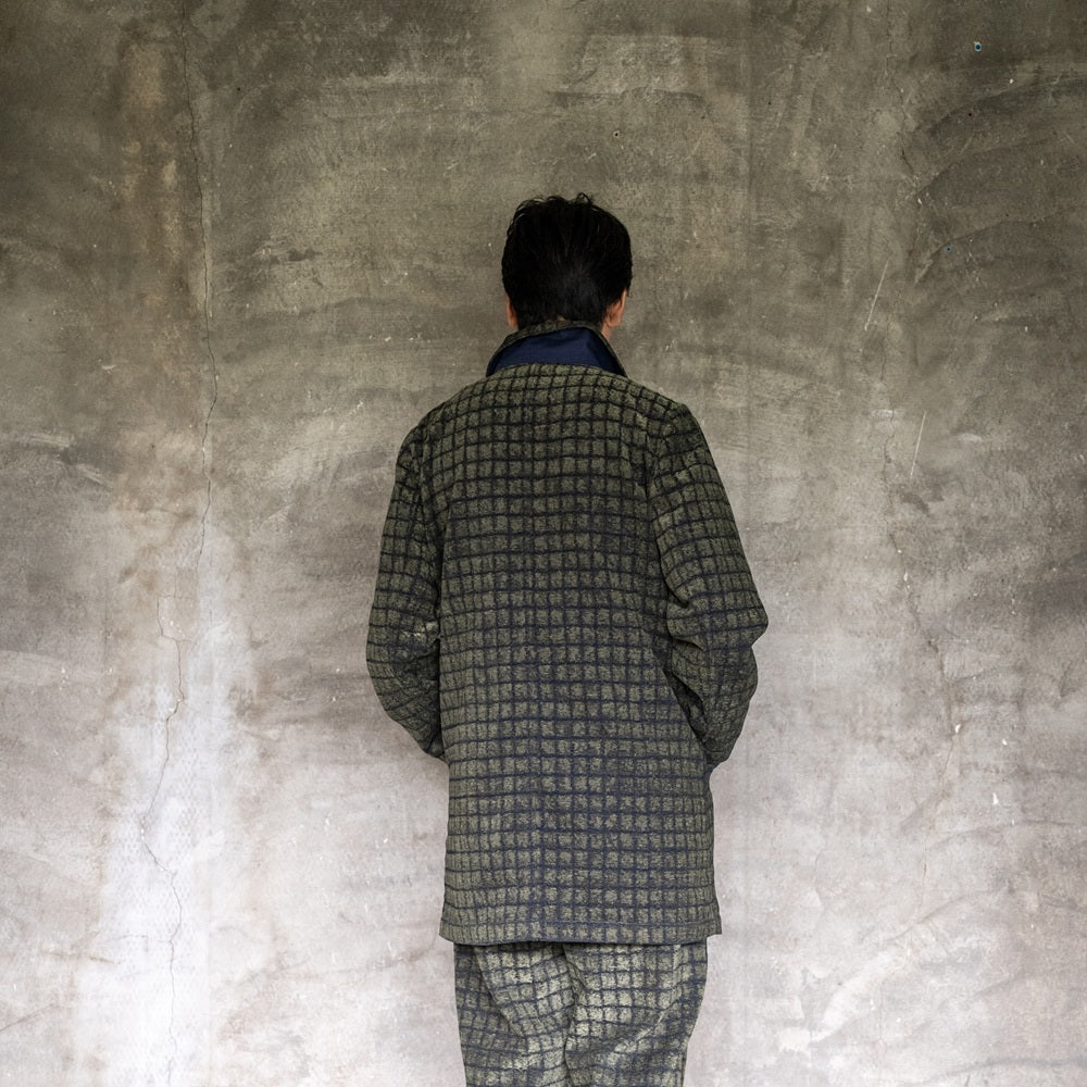 格子柄 ウールコート