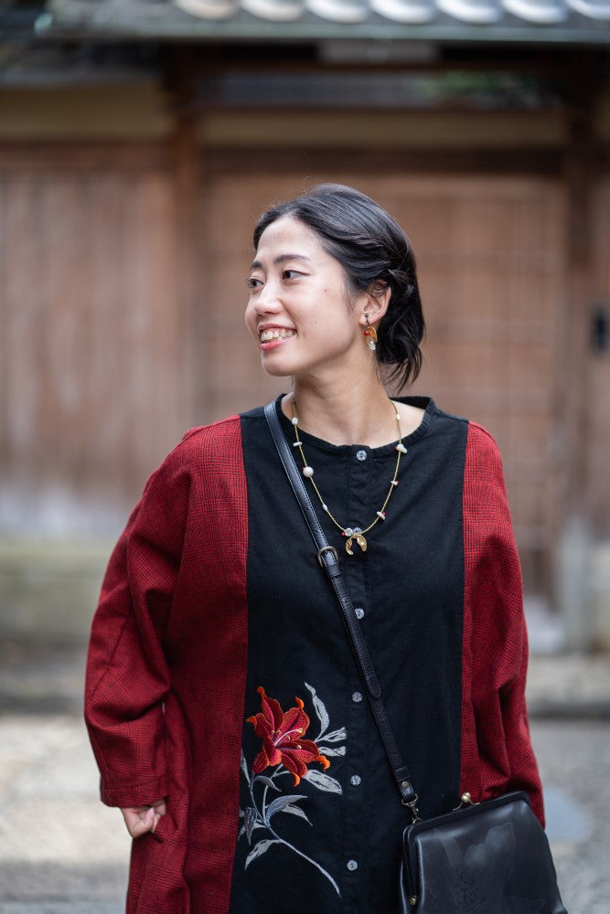 豊かな百合コートワンピース