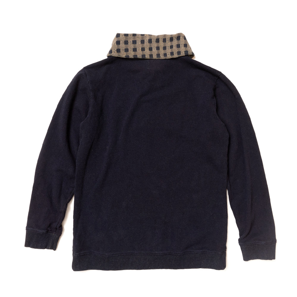 indigo fleece pullover
