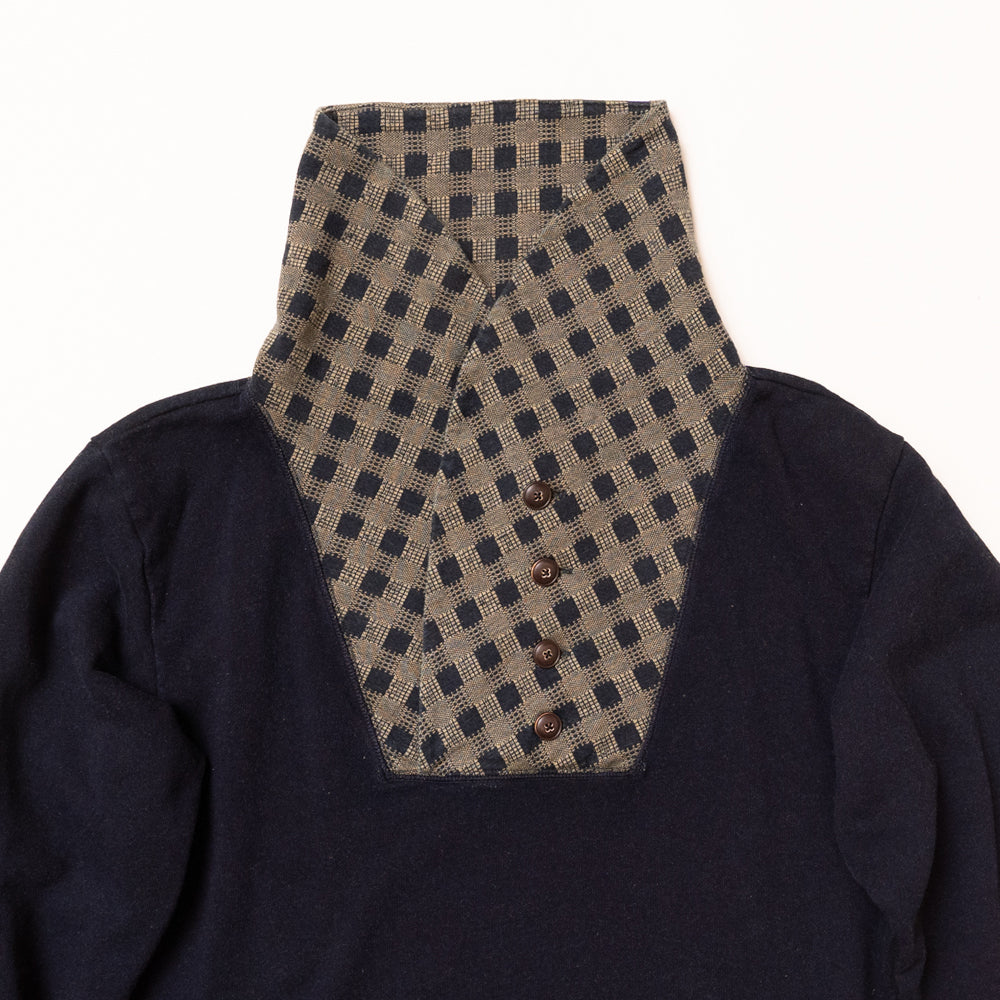indigo fleece pullover