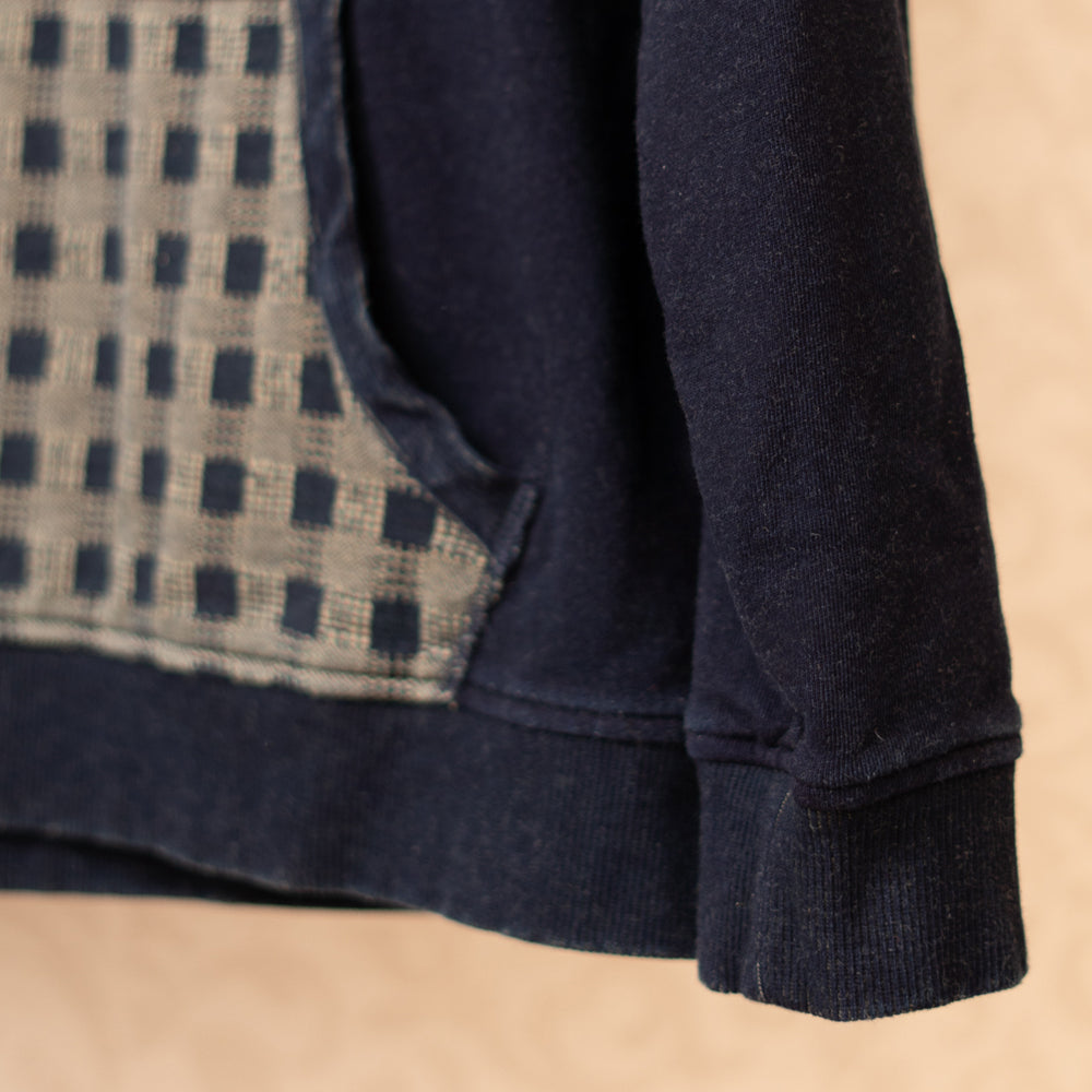 indigo fleece pullover