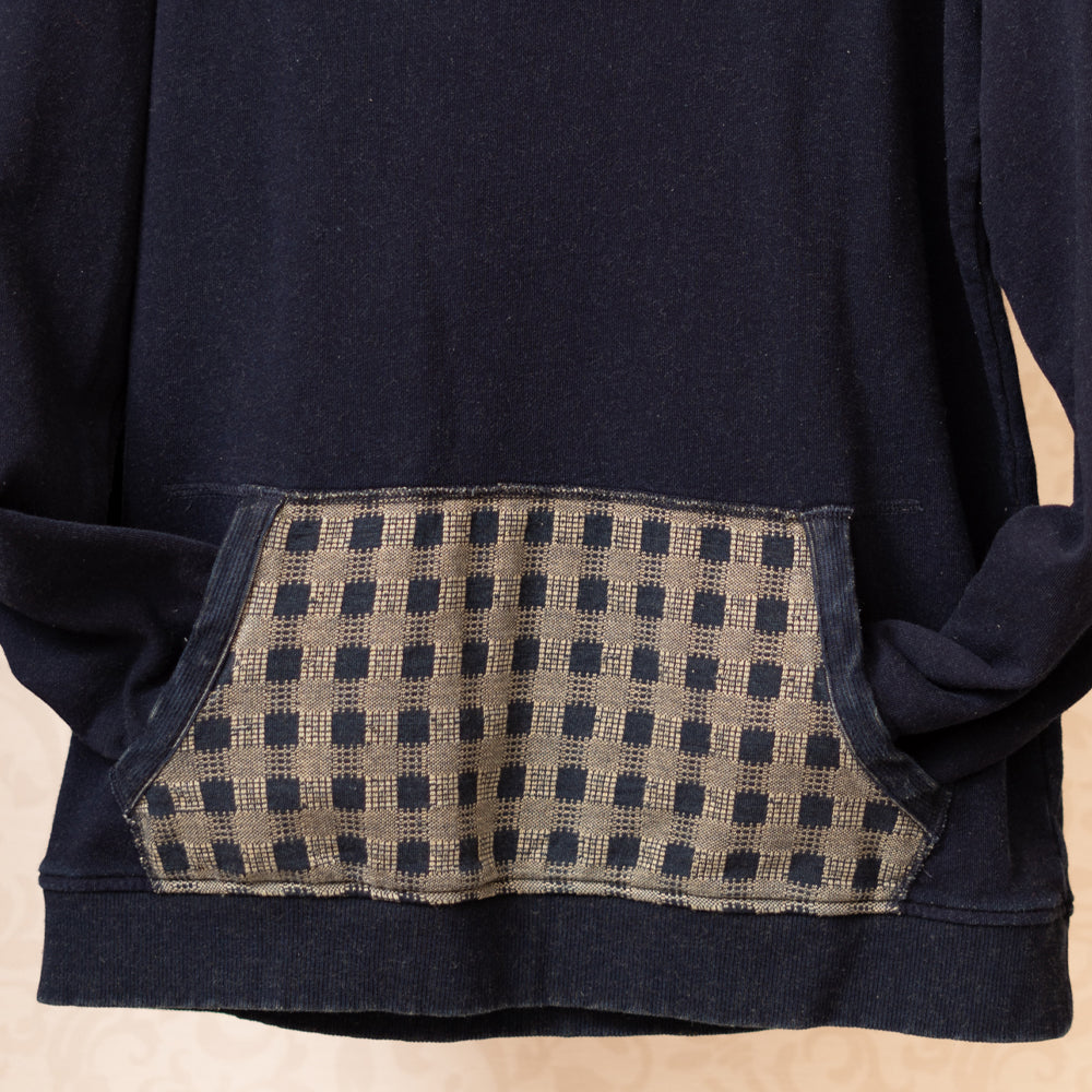 indigo fleece pullover