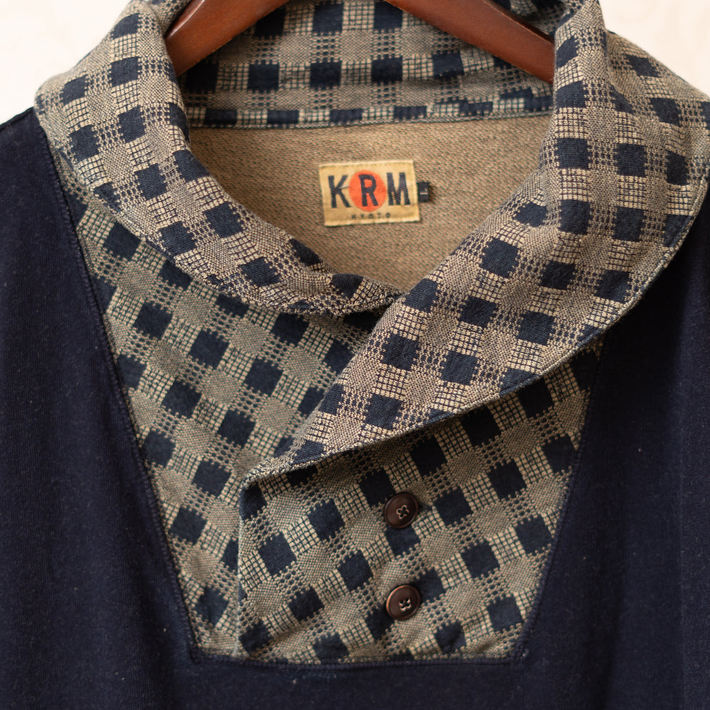 indigo fleece pullover