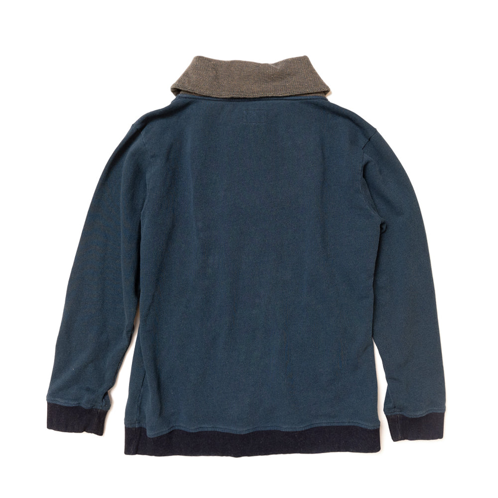 indigo fleece pullover