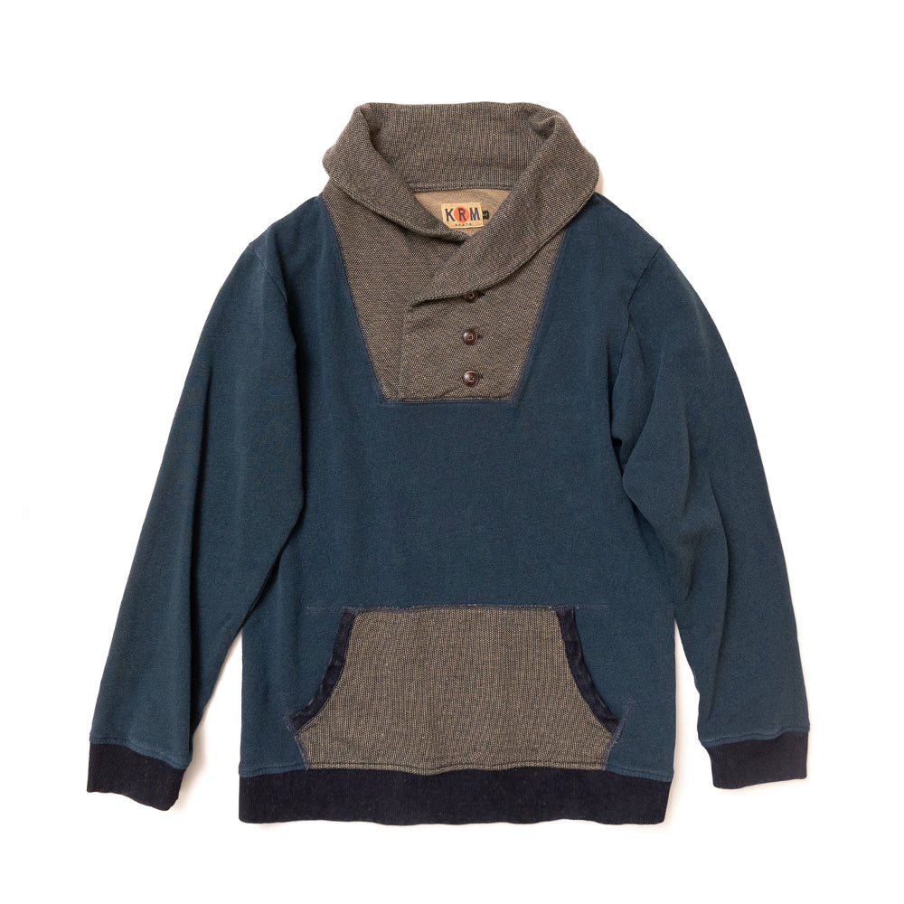 indigo fleece pullover