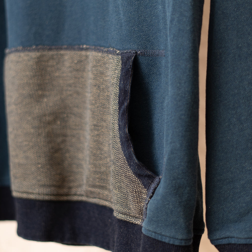 indigo fleece pullover