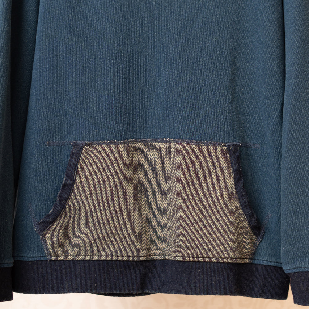 indigo fleece pullover