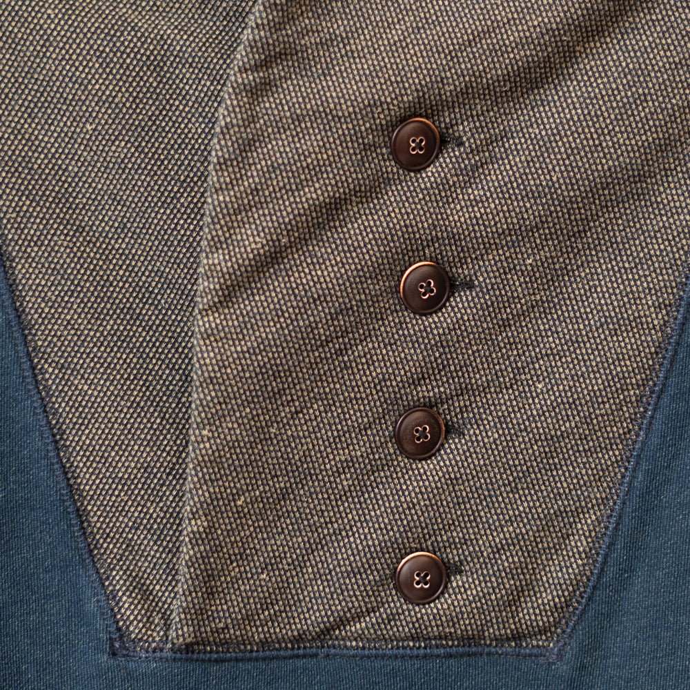 indigo fleece pullover