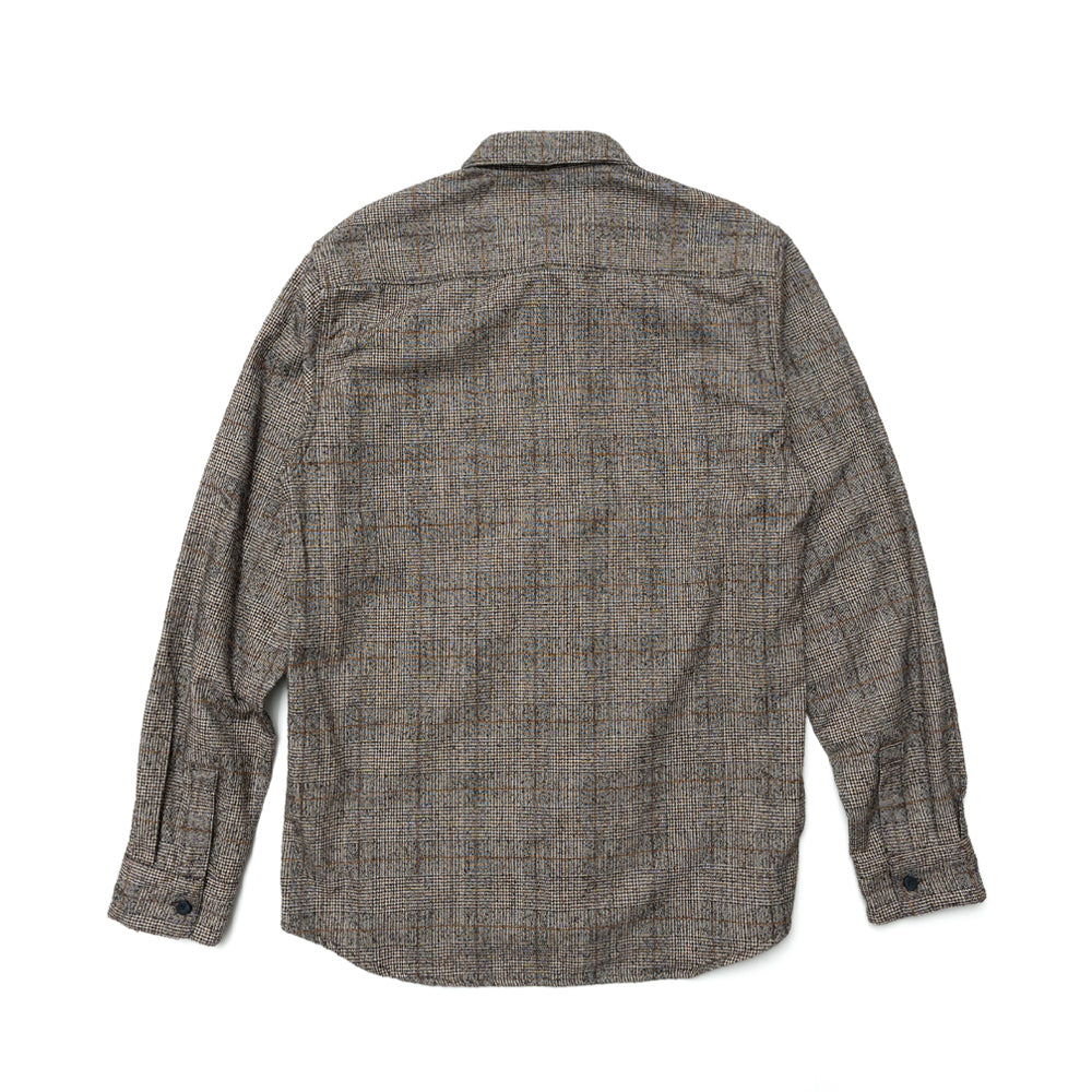 チェックウール 長袖シャツ