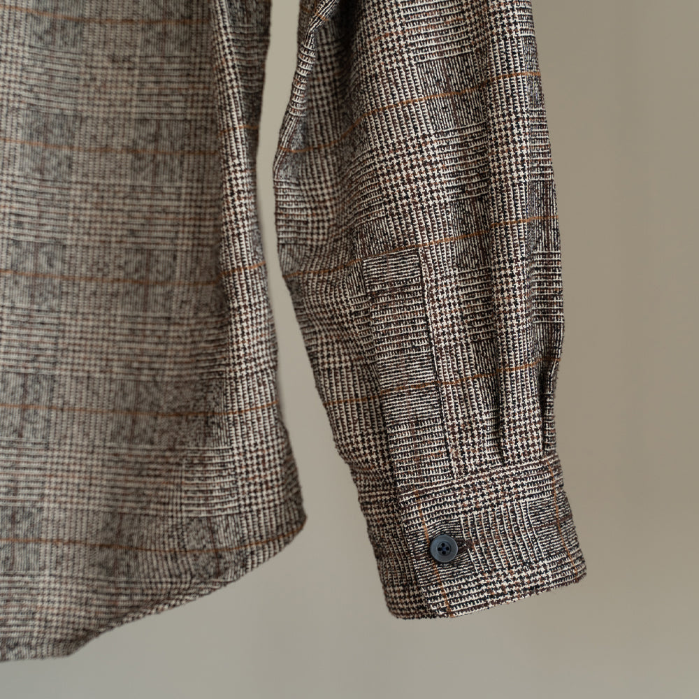 チェックウール 長袖シャツ