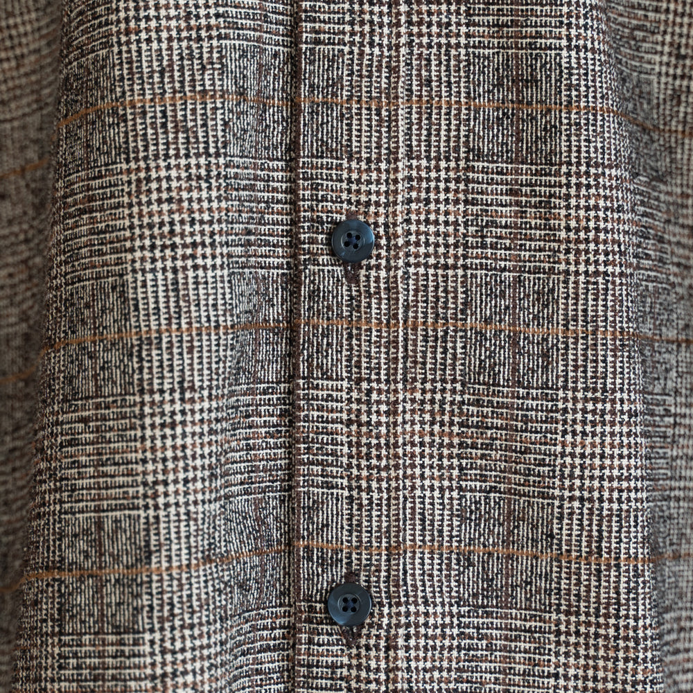 チェックウール 長袖シャツ