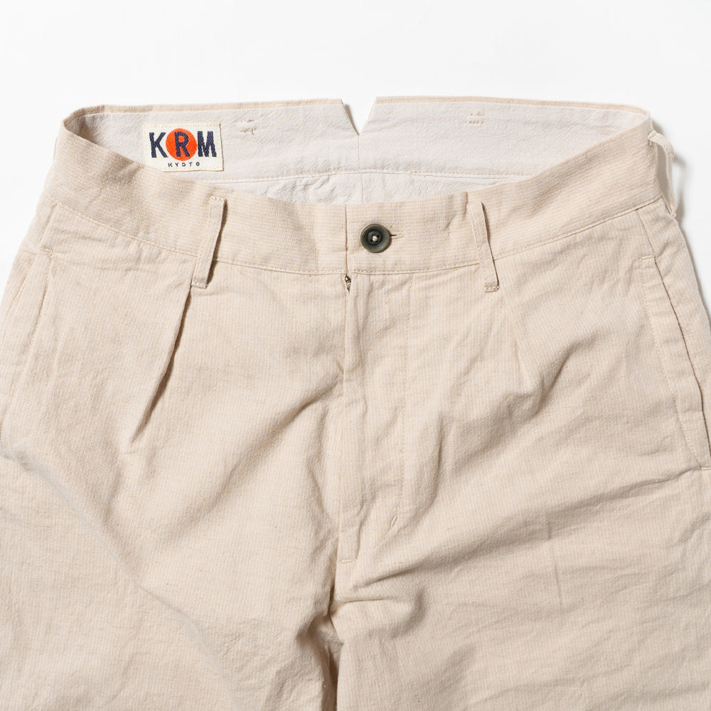 綿麻ストライプパンツ