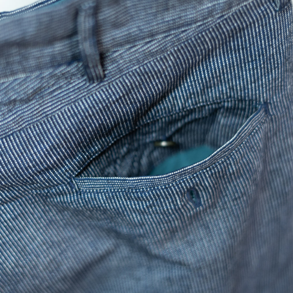 綿麻ストライプパンツ