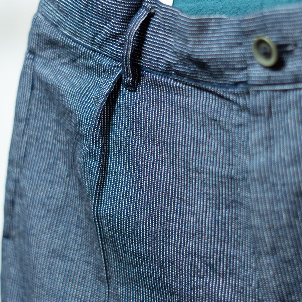 綿麻ストライプパンツ