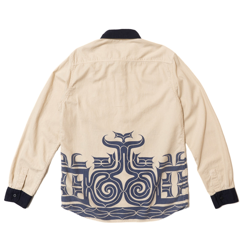 アイヌ文様長袖シャツ
