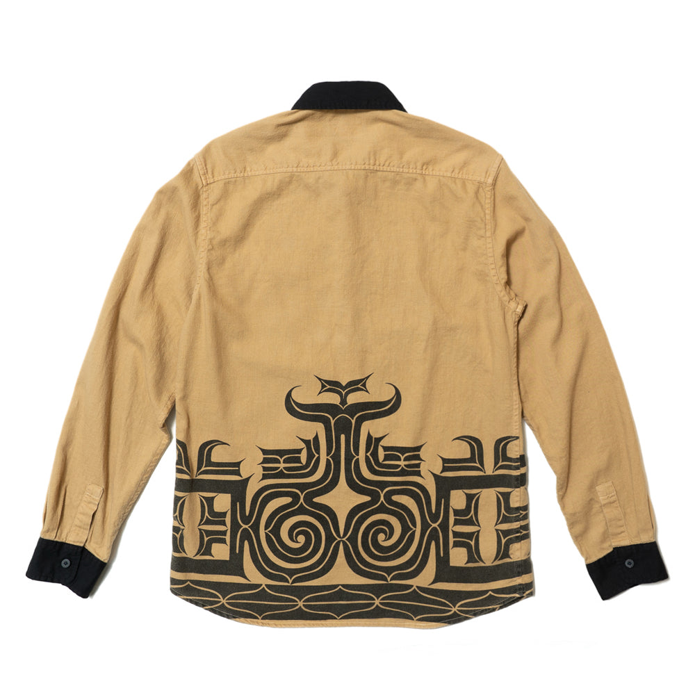 アイヌ文様長袖シャツ