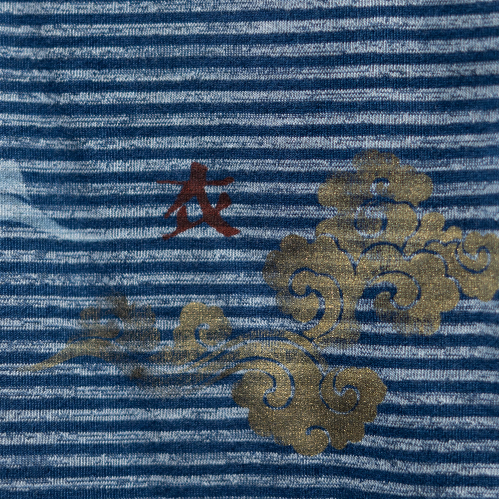 流れる雲 ボーダータートルロングTシャツ