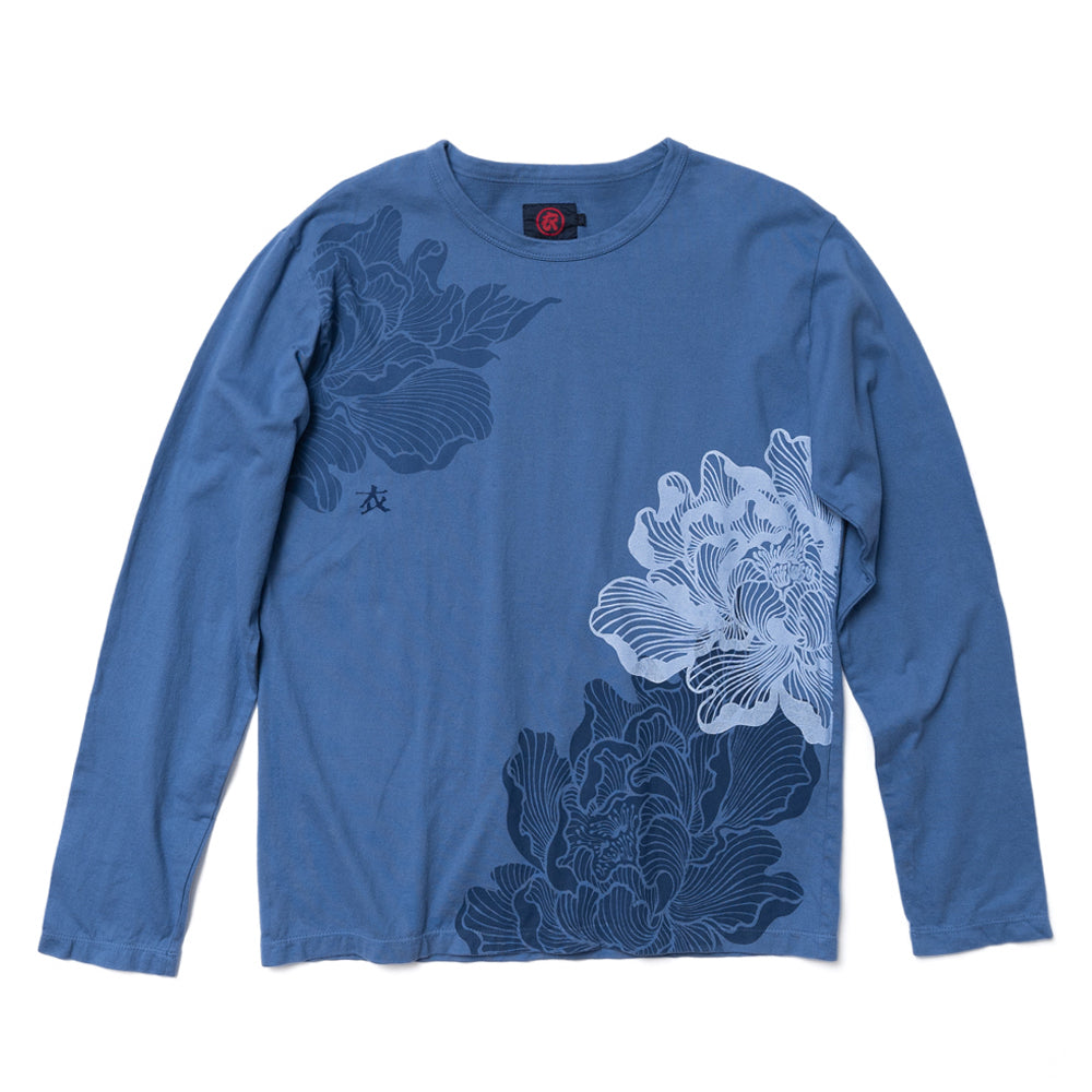 重なる牡丹 ロングTシャツ