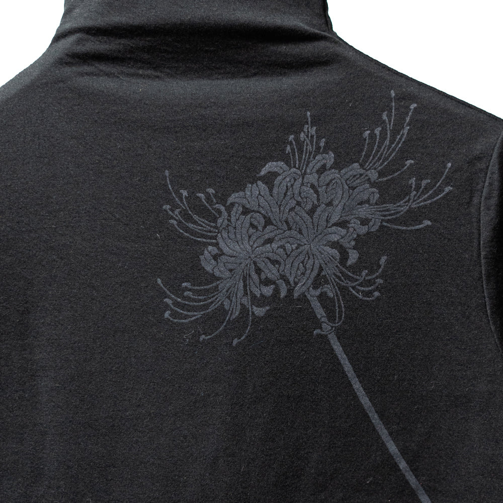 彼岸花ボトルネックロングTシャツ