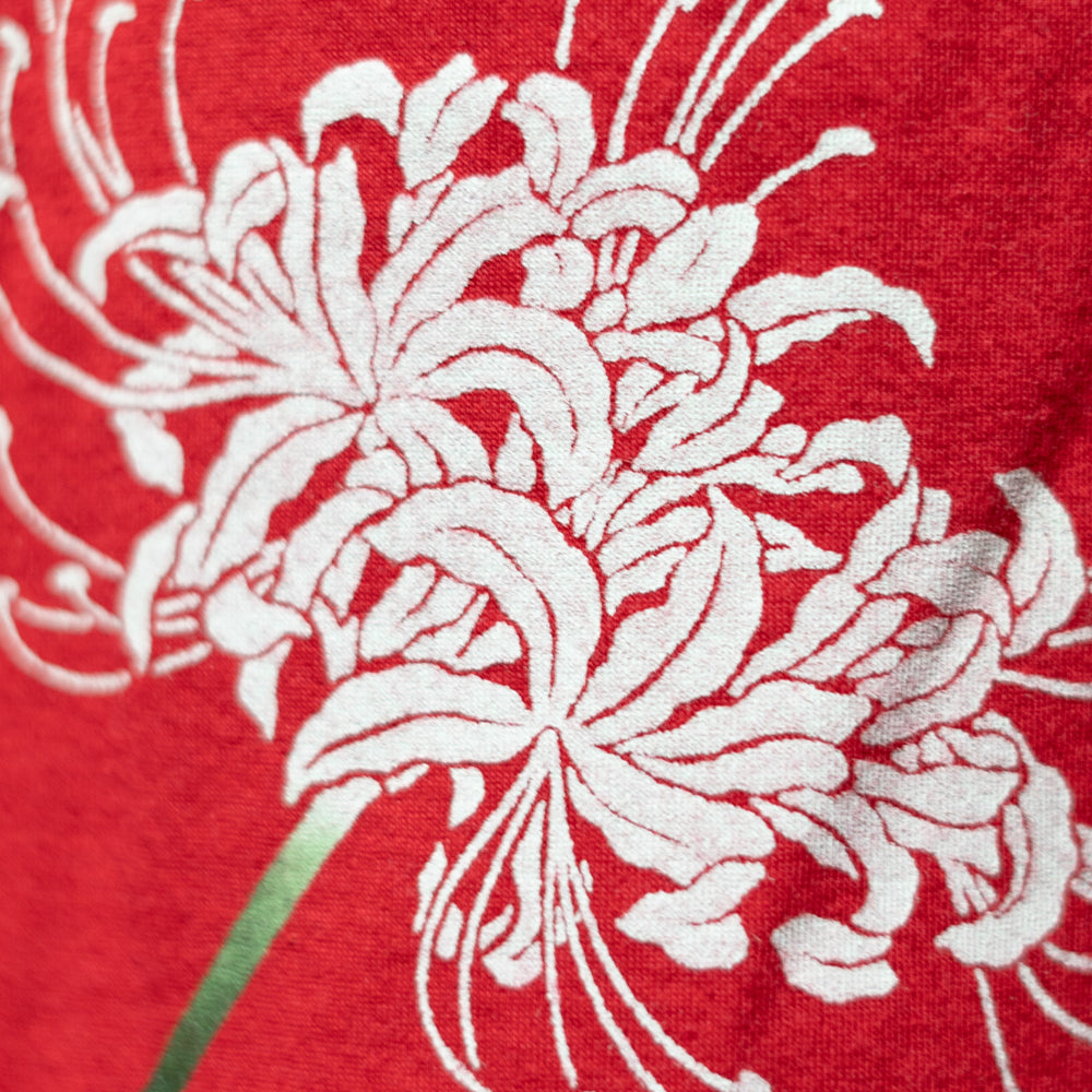 彼岸花ボトルネックロングTシャツ