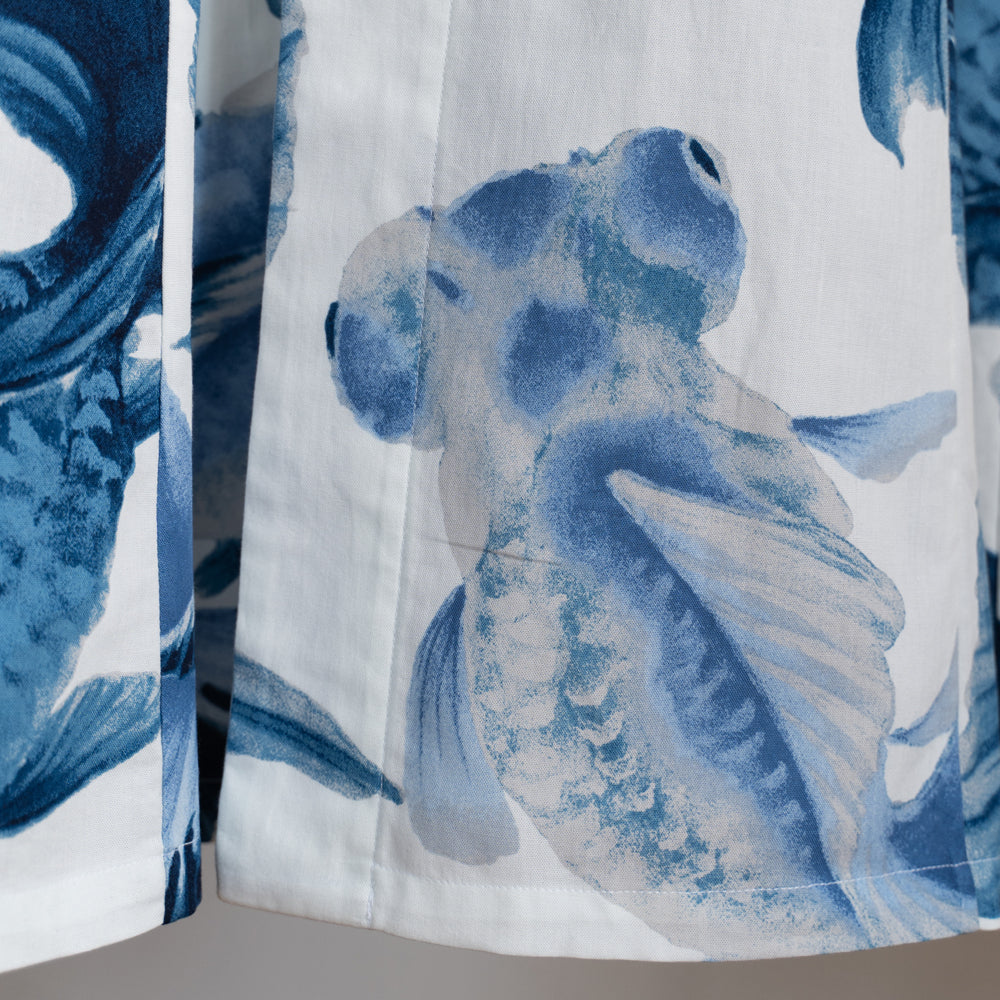 Blue Goldfish Crest Button Dress