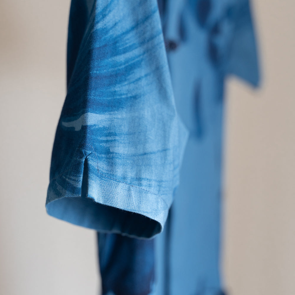 Blue Goldfish Crest Button Dress