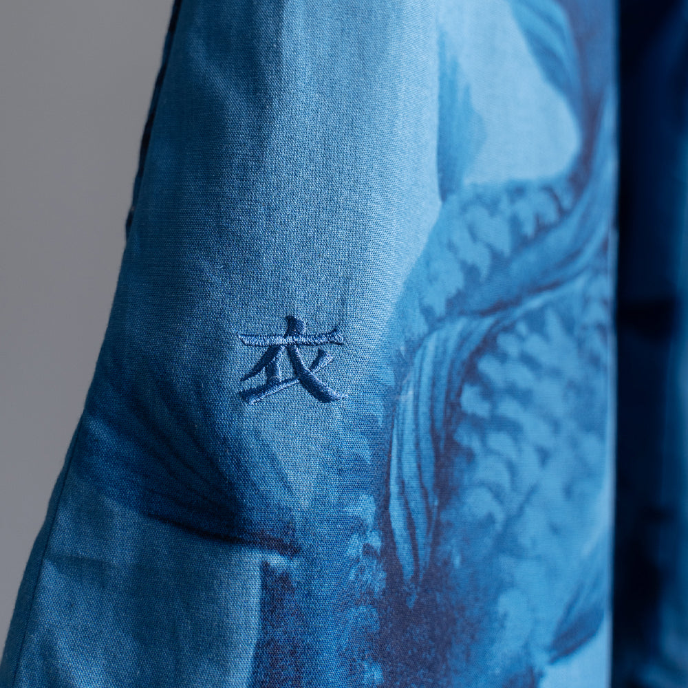 Blue Goldfish Crest Button Dress