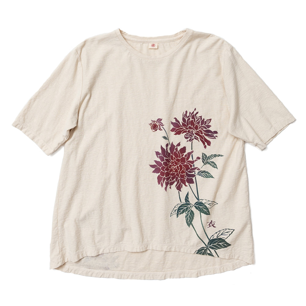 Dahlia Hem Round Half Sleeves T-Shirt