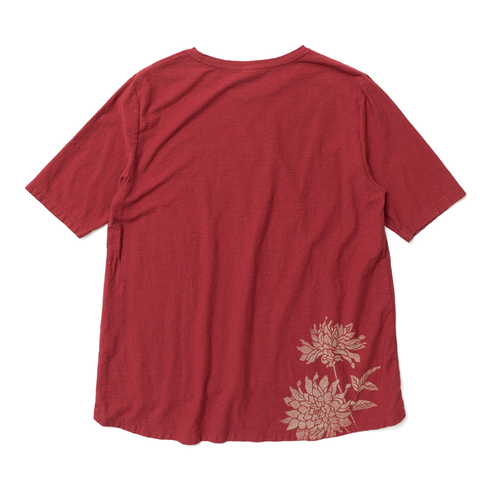 Dahlia Hem Round Half Sleeves T-Shirt