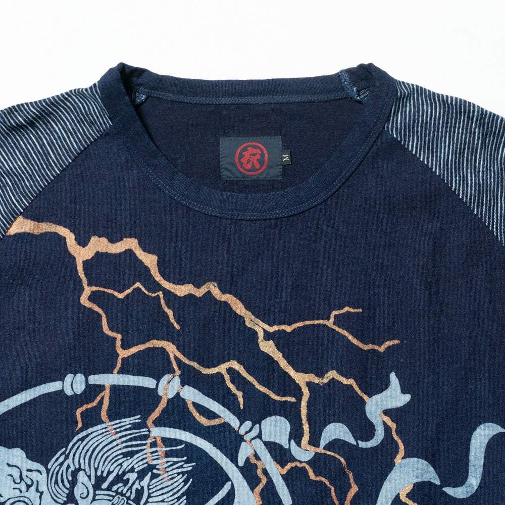 Fujin Raijin Kasuri Weave Raglan T-shirt
