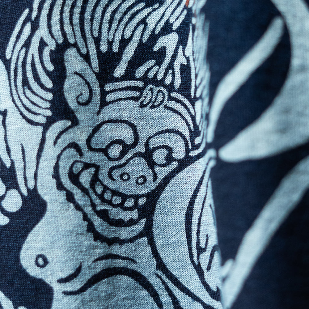 Fujin Raijin Kasuri Weave Raglan T-shirt