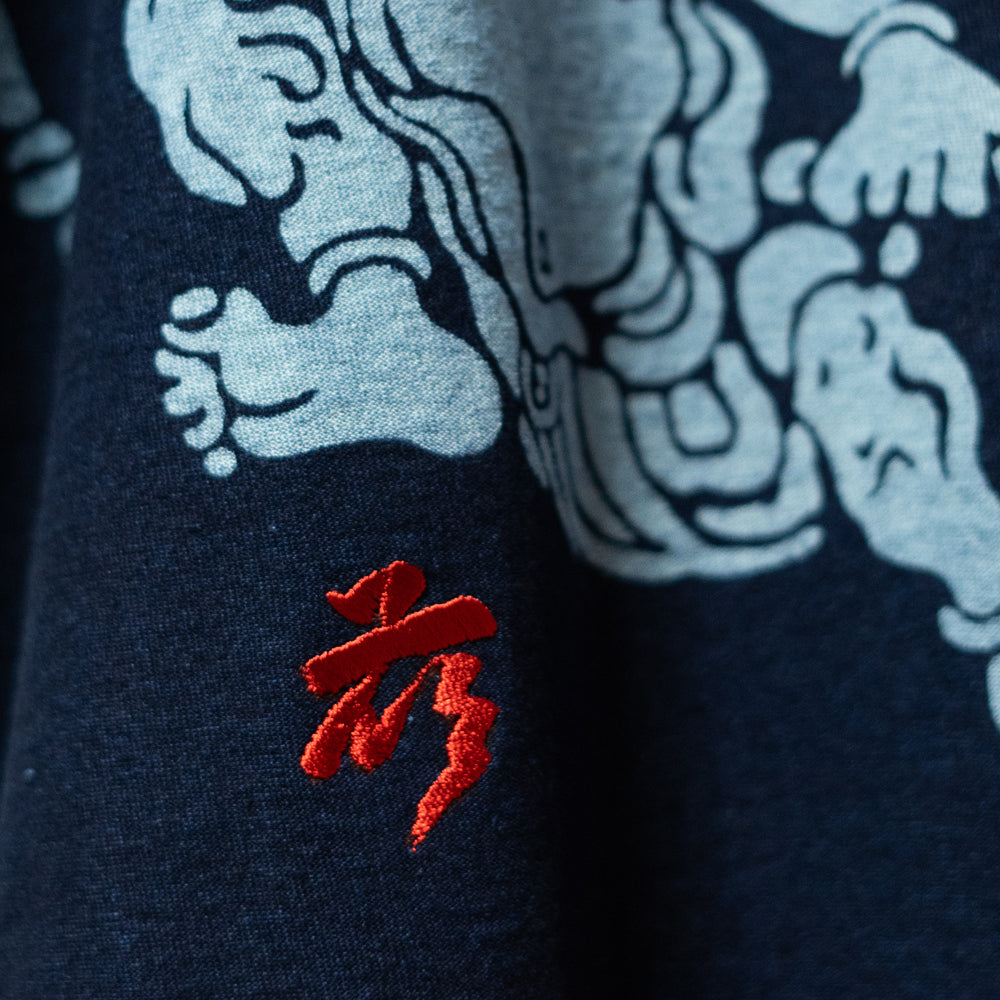 Fujin Raijin Kasuri Weave Raglan T-shirt