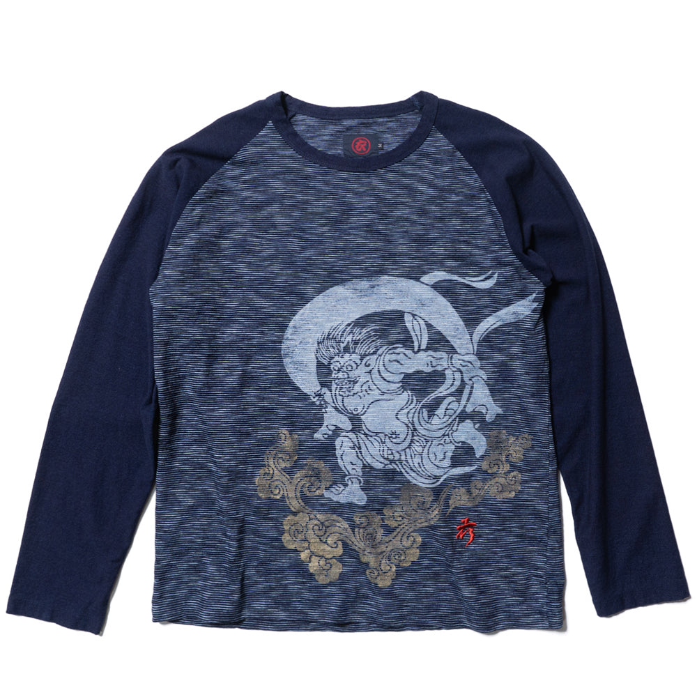 Fujin Raijin Kasuri Weave Raglan T-shirt