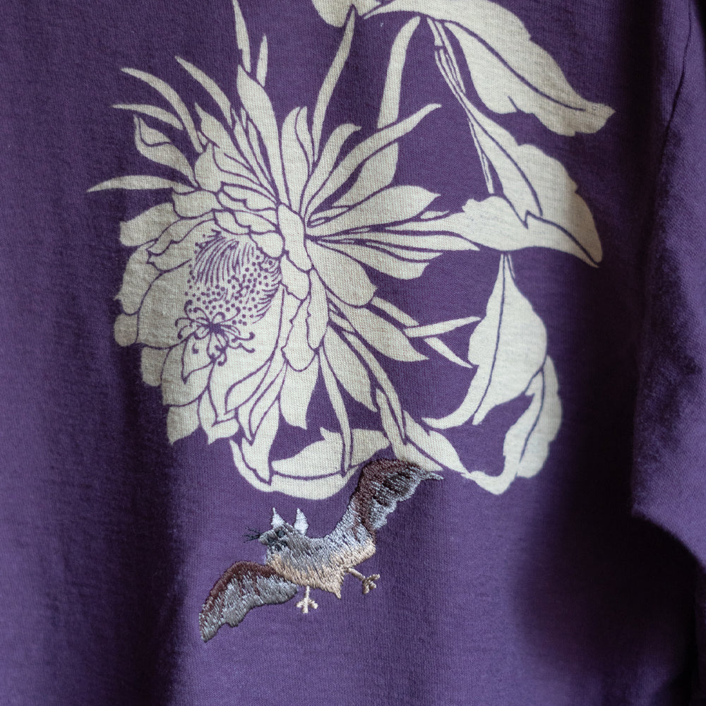 Night-blooming cereus & Moonlit Bat T-shirt