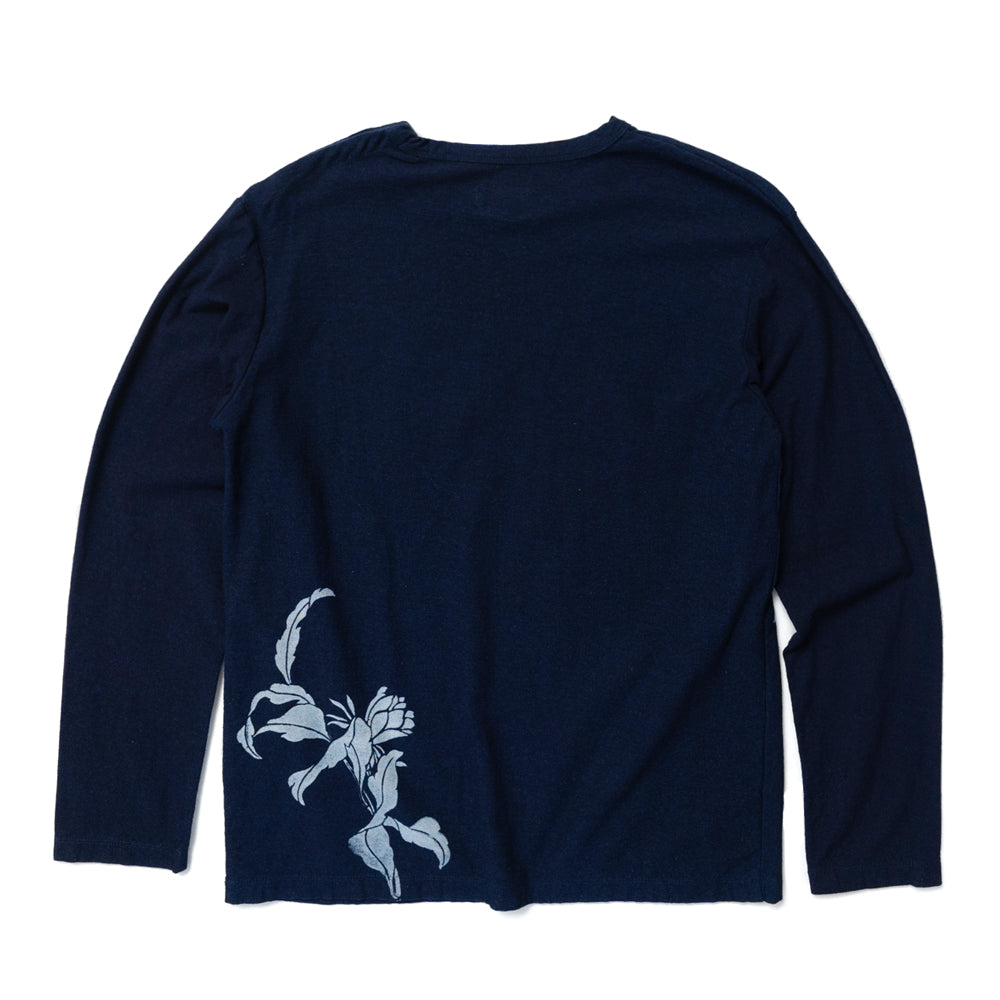 月下美人と翡翠(カワセミ) ロンT