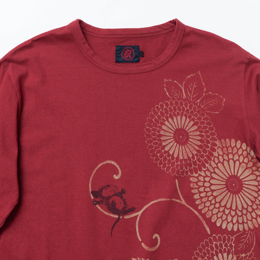 The Nap of hedgehog Three-quarter Sleeves T-shirt