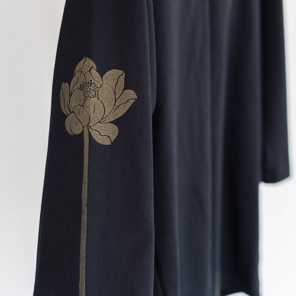 蓮蕾着物衿七分袖 Tシャツ
