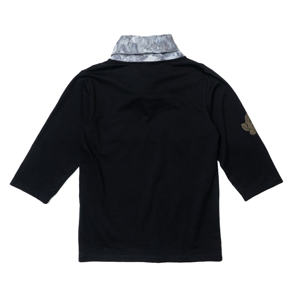 蓮蕾着物衿七分袖 Tシャツ