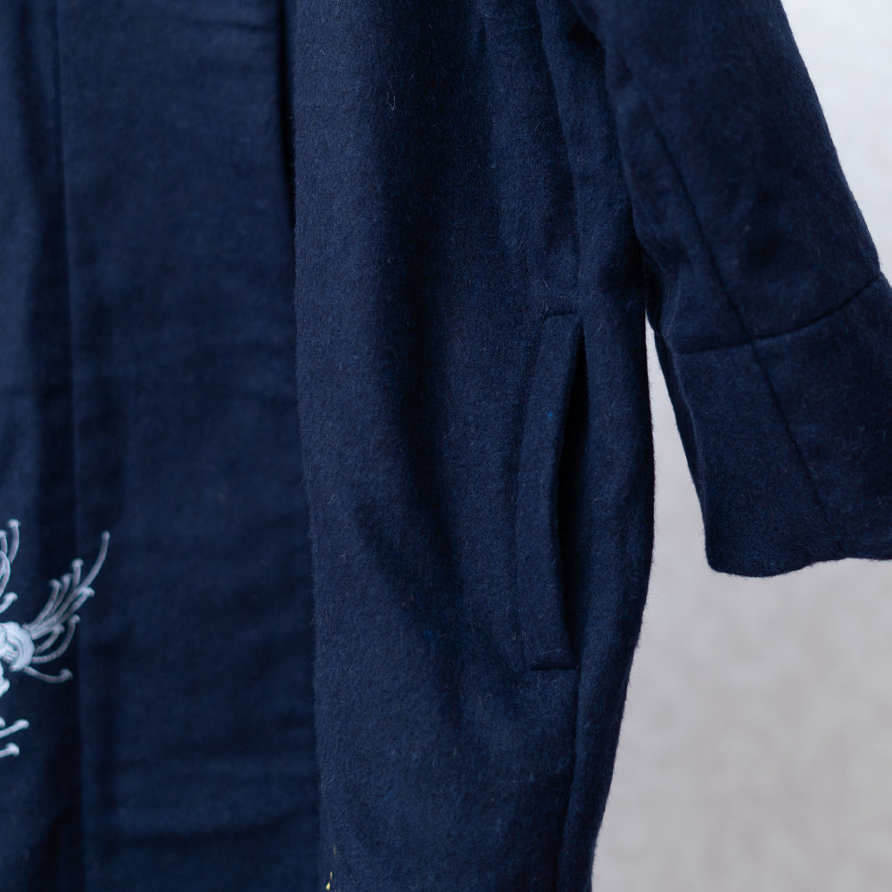 彼岸花着物衿コート