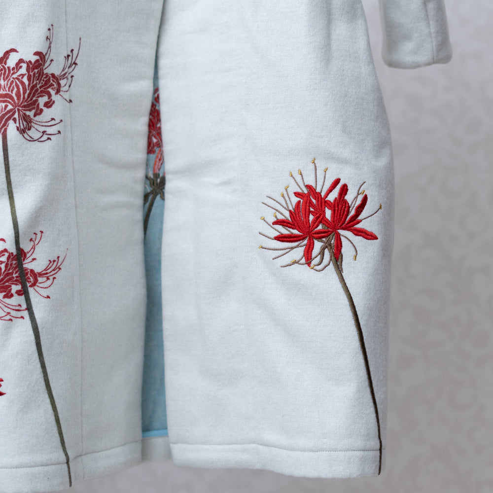 彼岸花着物衿コート