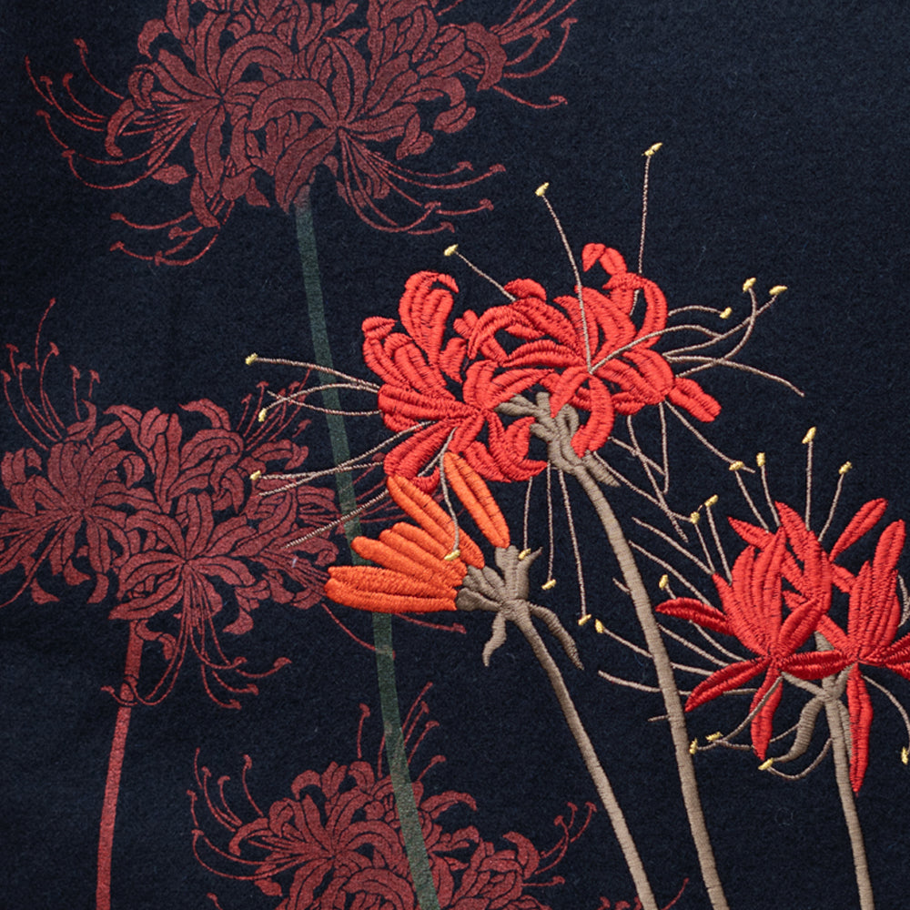 彼岸花着物衿コート