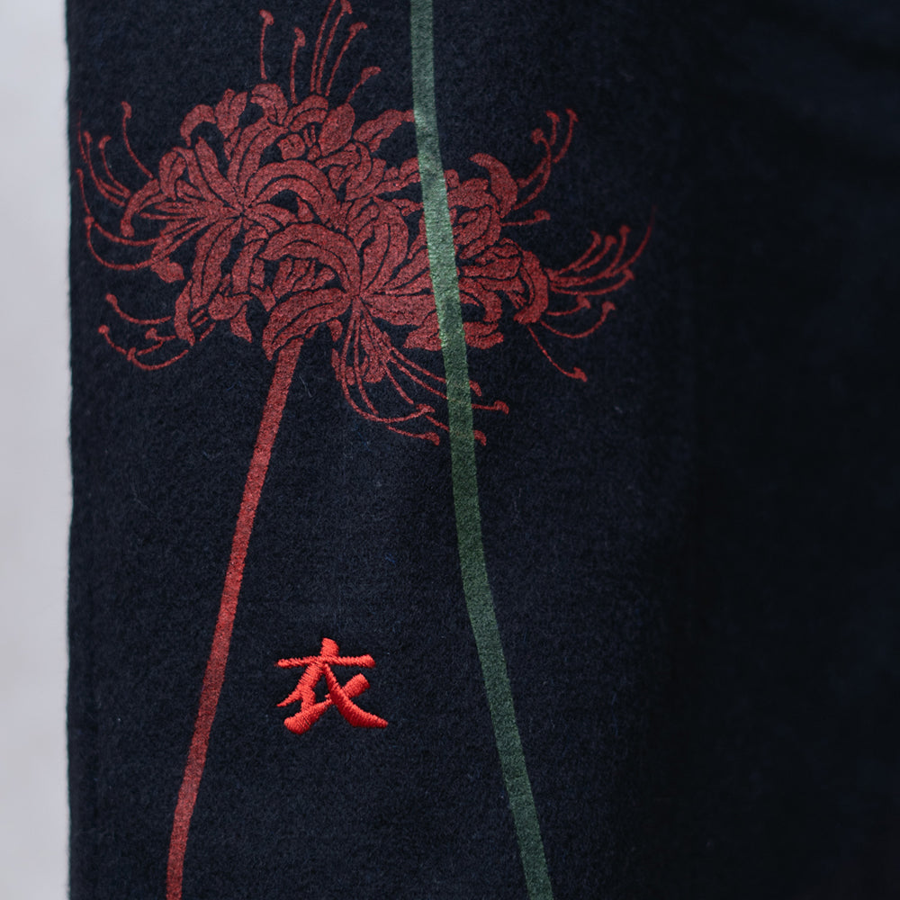 彼岸花着物衿コート