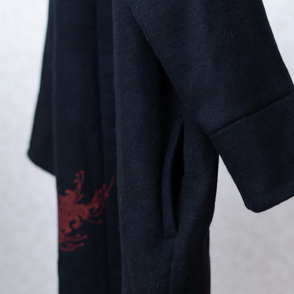 彼岸花着物衿コート